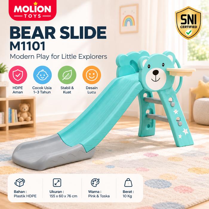 Perosotan Anak Molion Panda M1101 HDPE Anti Slip Ring Basket Warna Pink — Mainan & Hobi