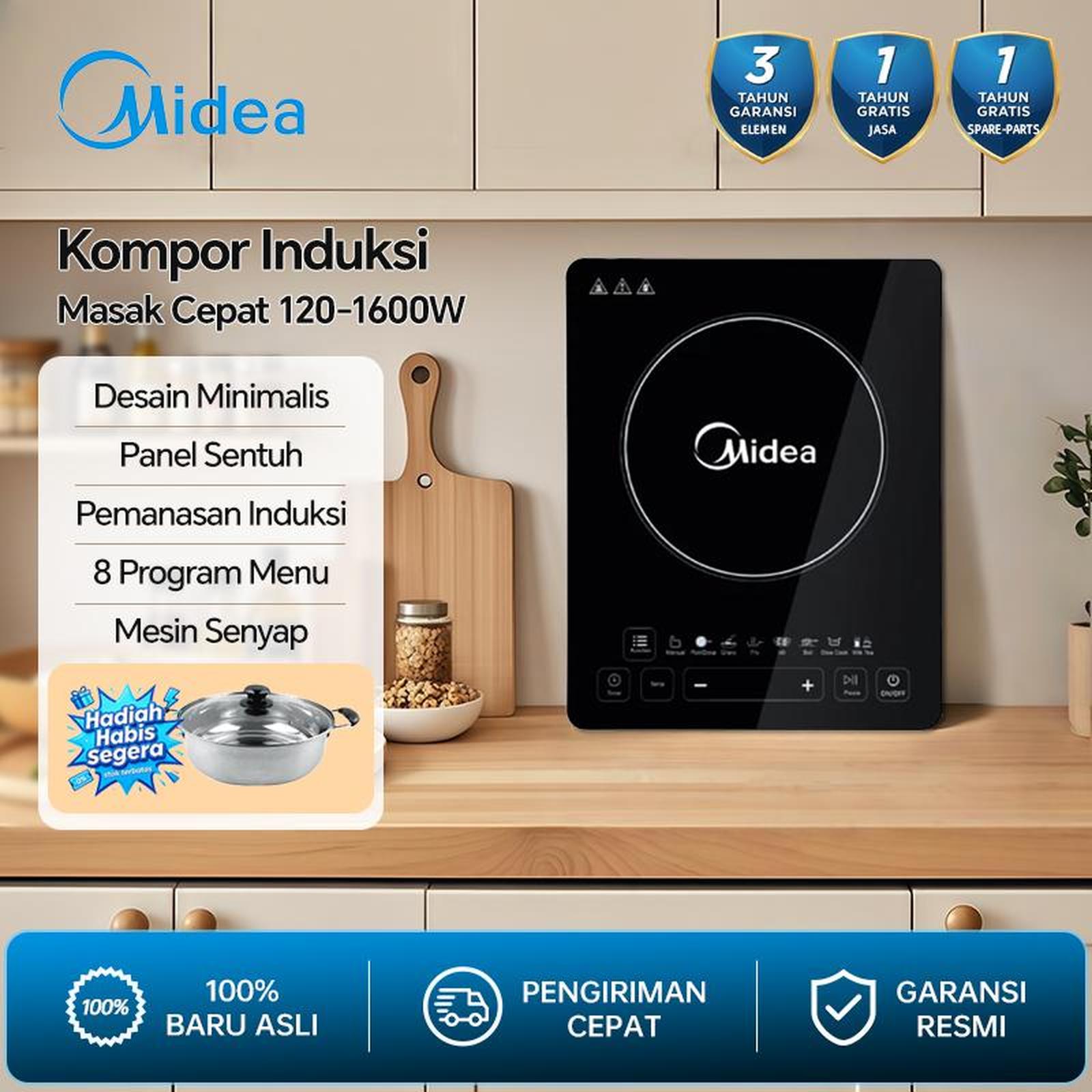 Kompor Induksi Midea IC-1610 Bonus Panci Induksi, Touch Panel Hemat Energi — Lain-lain