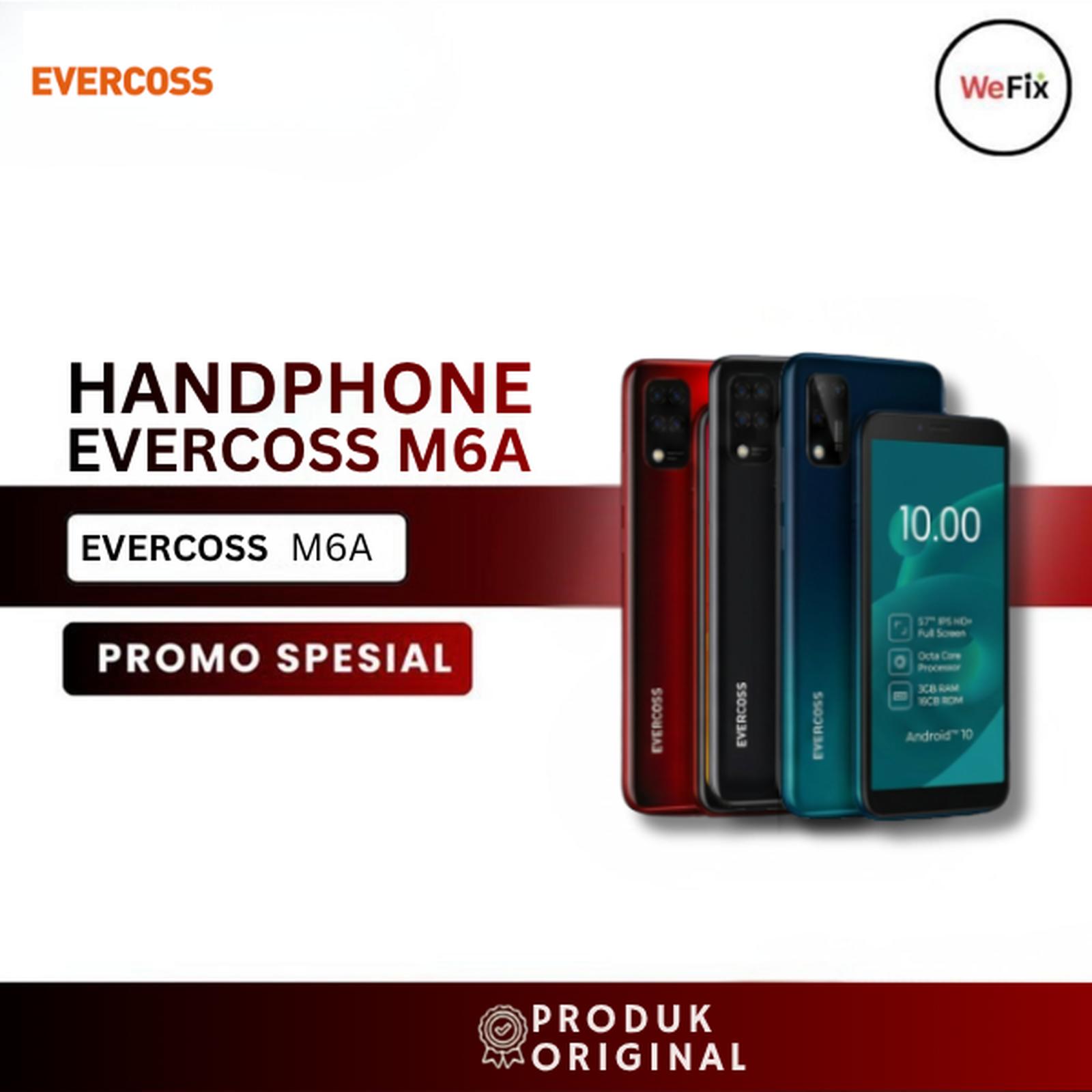 HP Evercoss M6A RAM 3GB Internal 16GB Android Baru Warna Biru — Handphone & Tablet