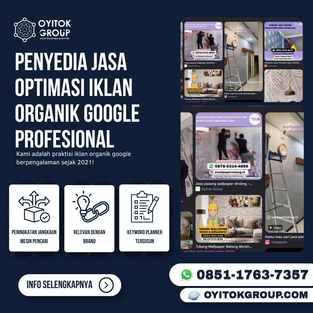 PENYEDIA JASA OPTIMASI IKLAN ORGANIK GOOGLE PROFESIONAL — Jasa