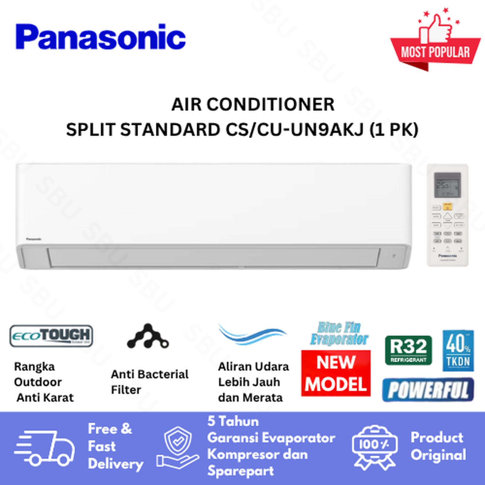 AC Split Panasonic CS/CU-UN9AKJ-N 1 PK Anti Bacterial Baru — AC