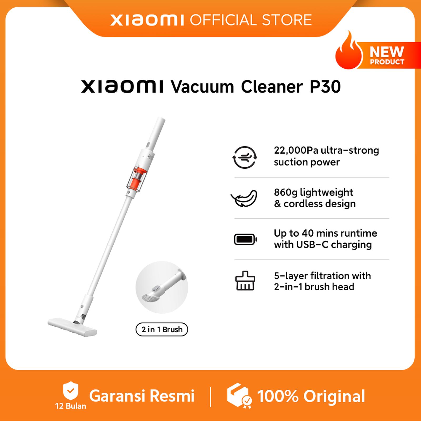 Xiaomi Vacuum Cleaner P30 Tanpa Kabel, Daya Isap 22.000 Pa, Ringan 860 g — Elektronik