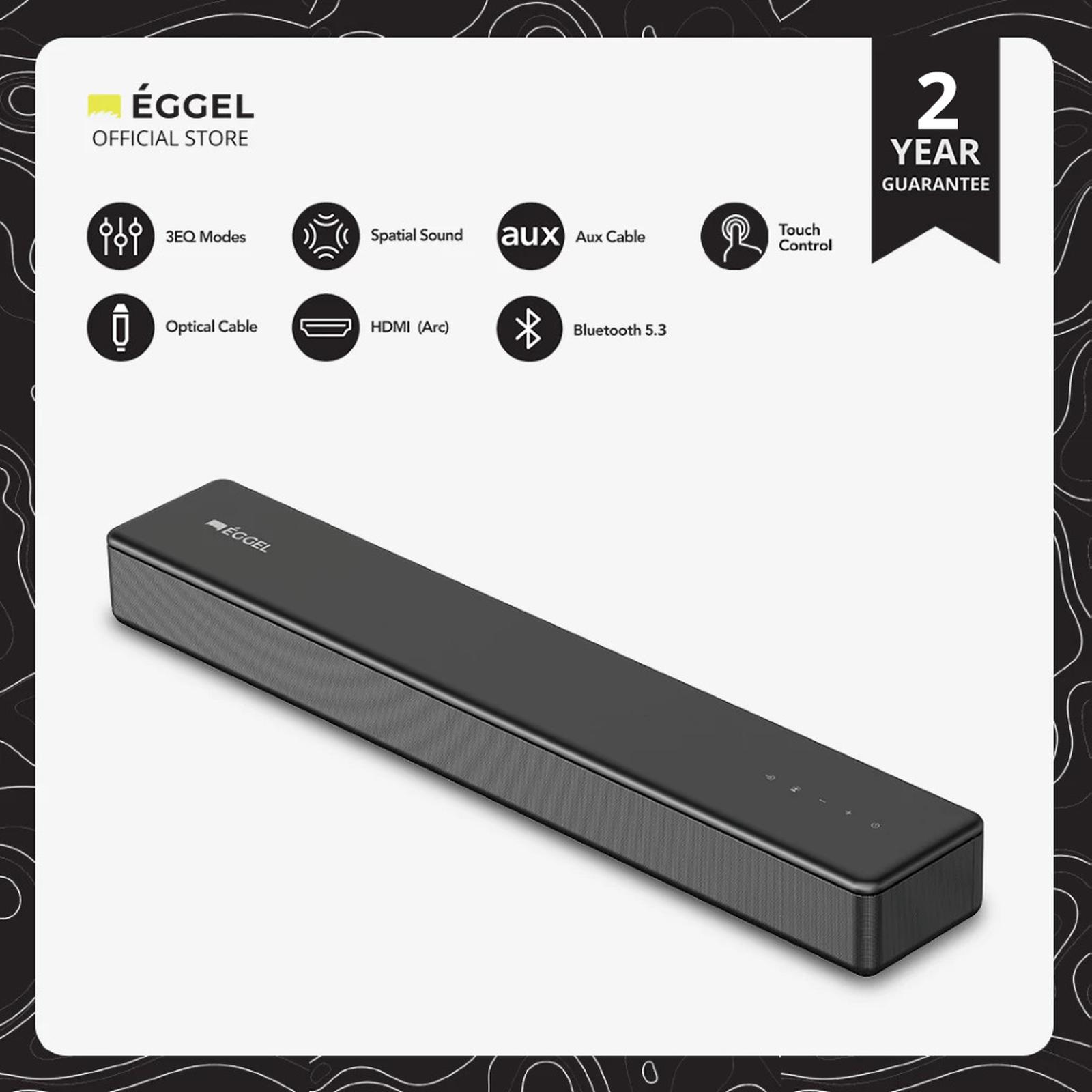 Soundbar Eggel Stage Built-In Woofer Bluetooth HDMI ARC Garansi 2 Tahun — Lain-lain