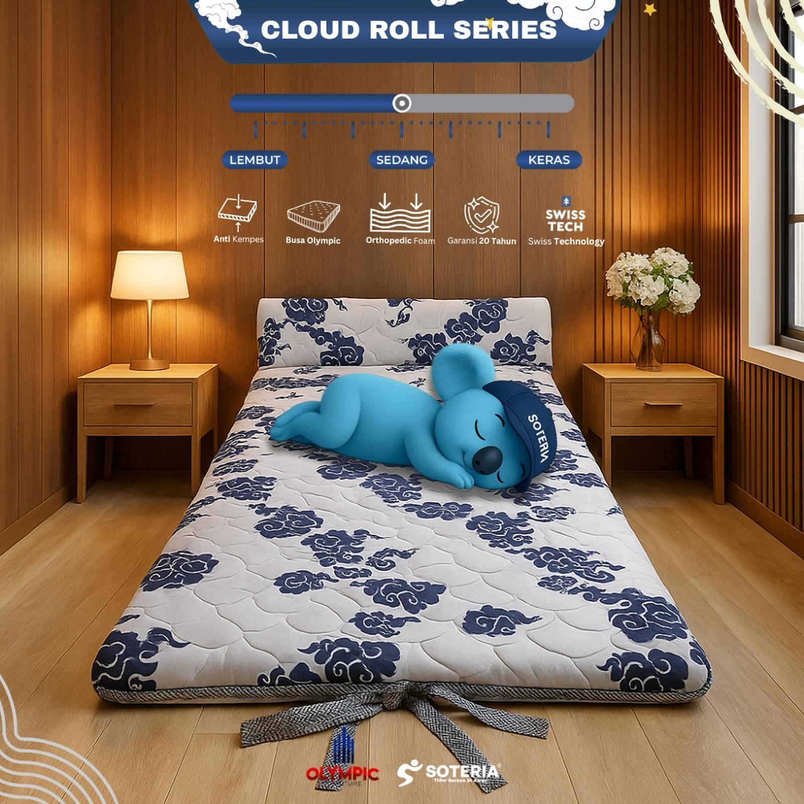 Kasur Lipat Soteria x Olympic Cloud Series 60x200 cm Busa Tebal Anti Kempes — Tempat Tidur