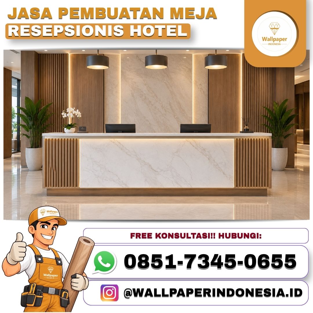 Jasa pembuatan meja resepsionis hotel — Buku