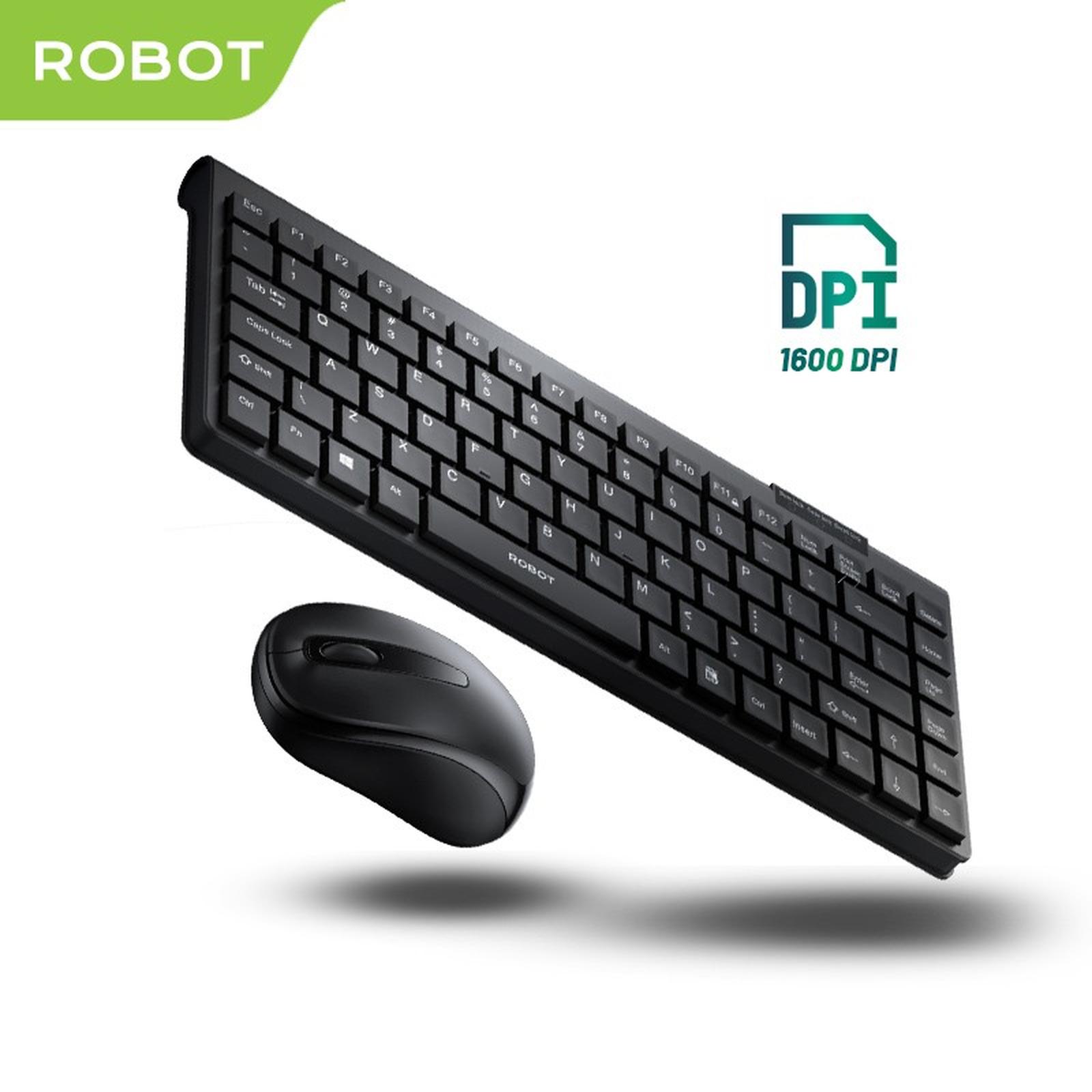 ROBOT KM3500 Combo Keyboard Mouse Wireless Portable Mini — Komputer & Laptop