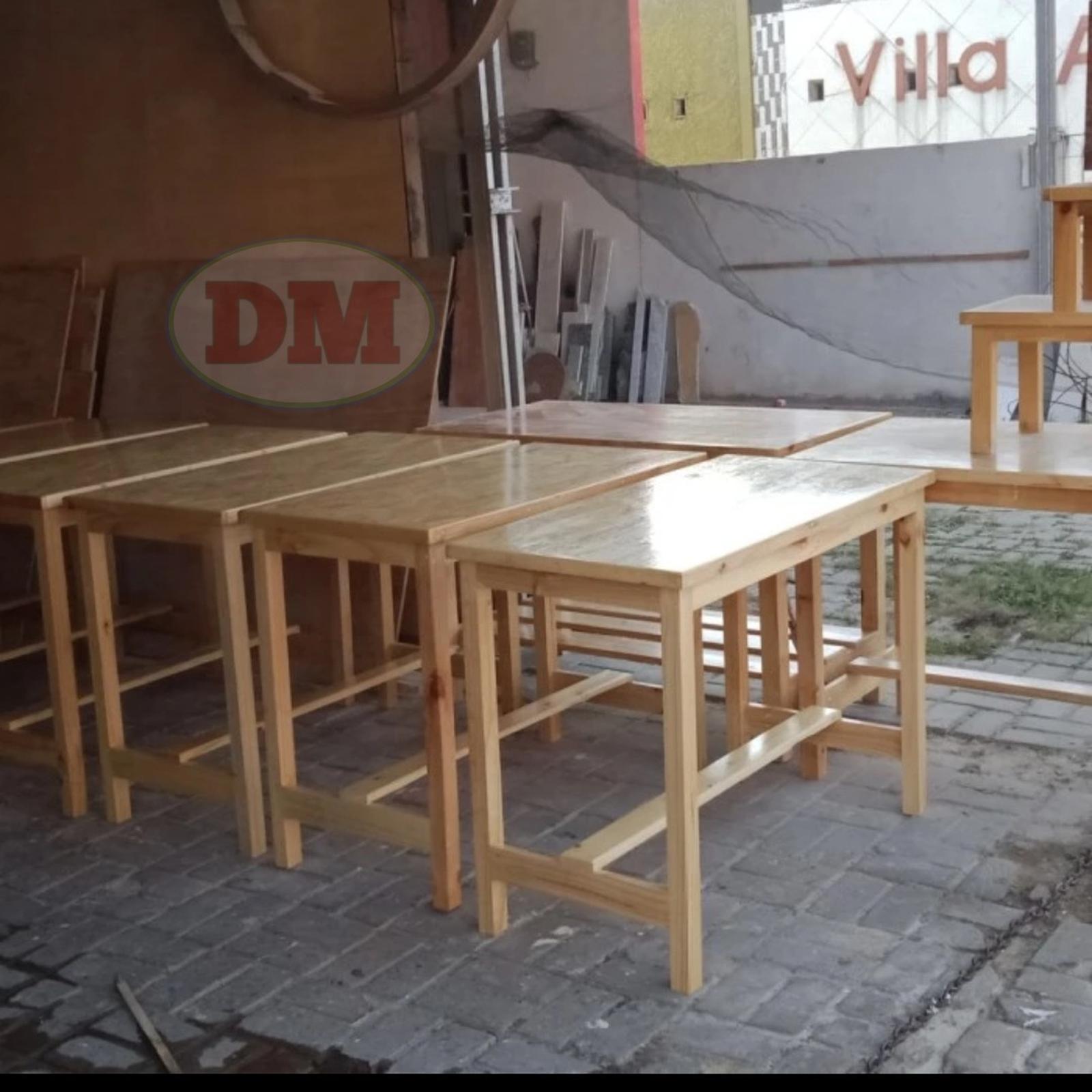 Meja Kayu Jati Belanda Multifungsi 80x45x75 cm untuk Makan dan Belajar — Perabotan