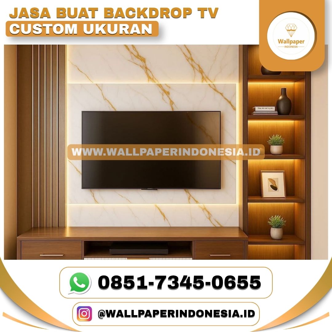 JASA BUAT BACKDROP TV CUSTOM UKURAN — Rumah Tangga