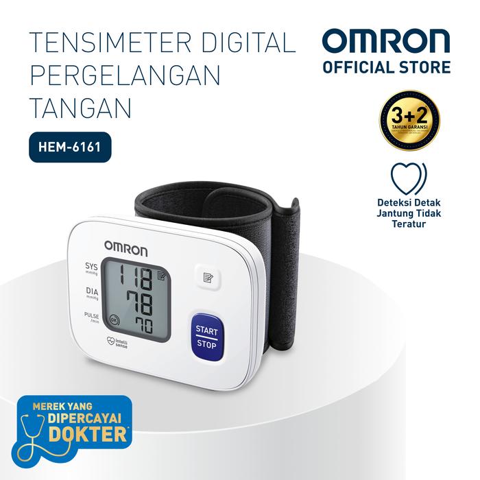 Tensimeter Pergelangan Tangan Omron HEM-6161 Alat Cek Tekanan Darah — Kesehatan