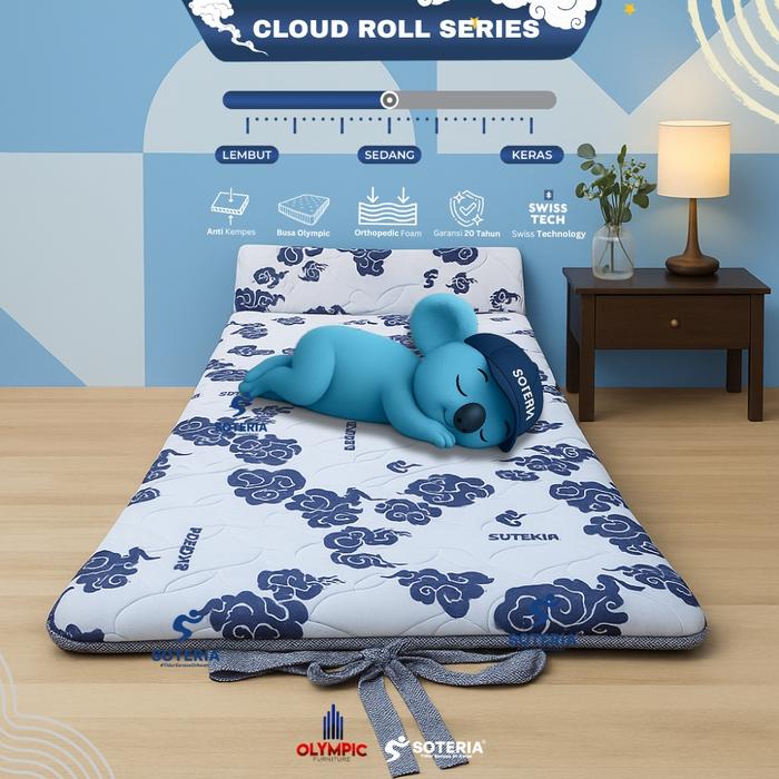 Kasur Lipat Soteria x Olympic Cloud Series Busa Tebal Anti Kempes 60 cm — Tempat Tidur