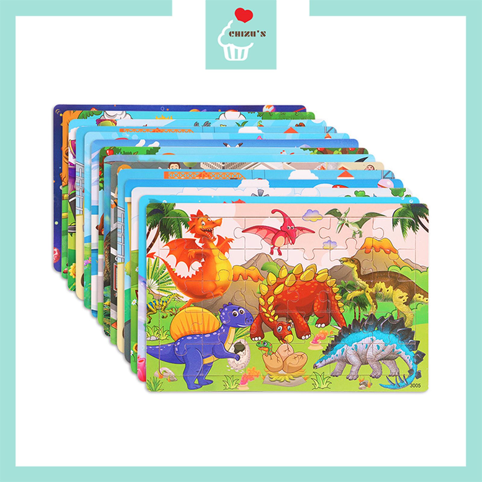 Jigsaw Puzzle Kayu 30 Keping Motif Hewan Mainan Edukasi Anak — Mainan & Hobi