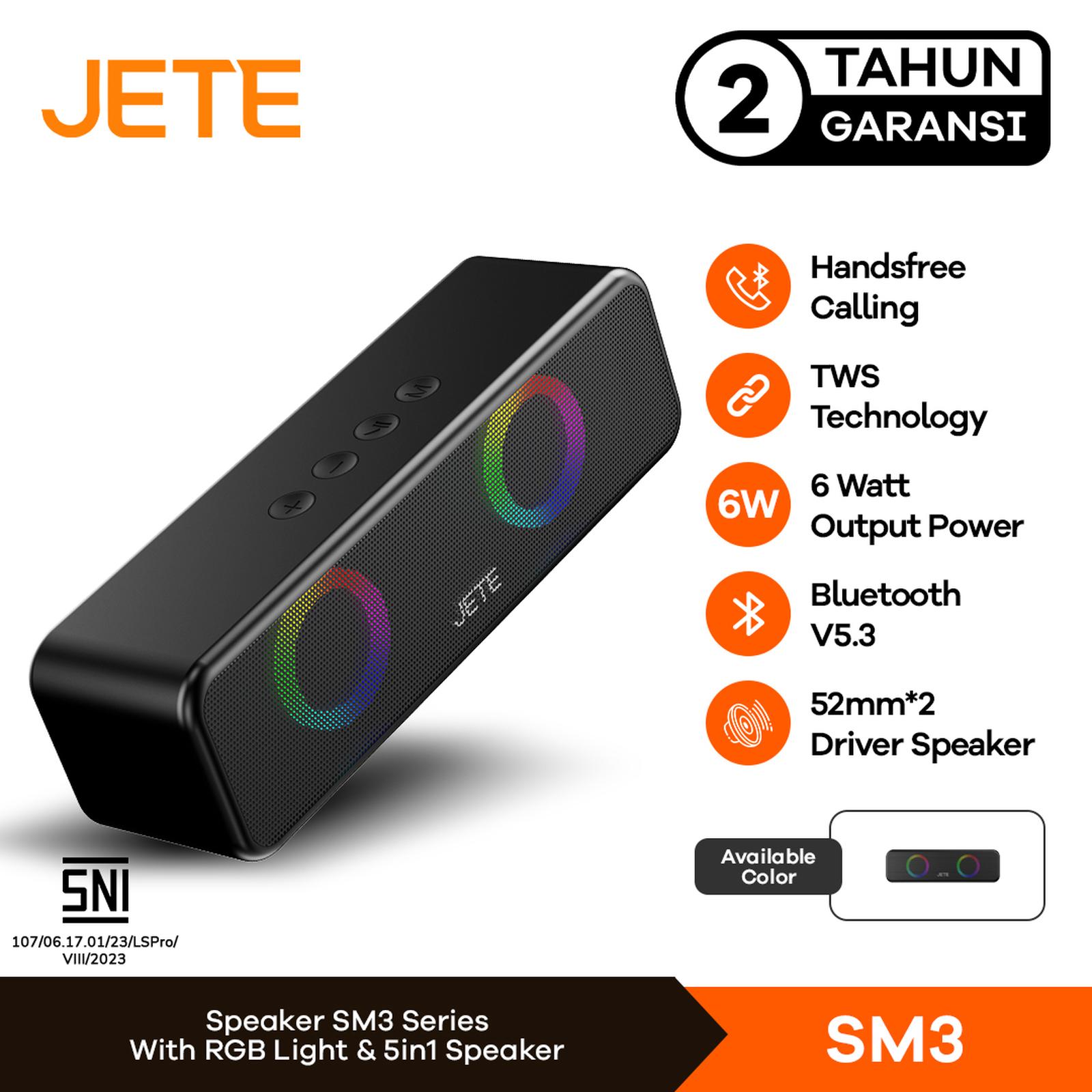Speaker Bluetooth JETE SM3 Mini Soundbar LED Surround Sound 6W — Elektronik