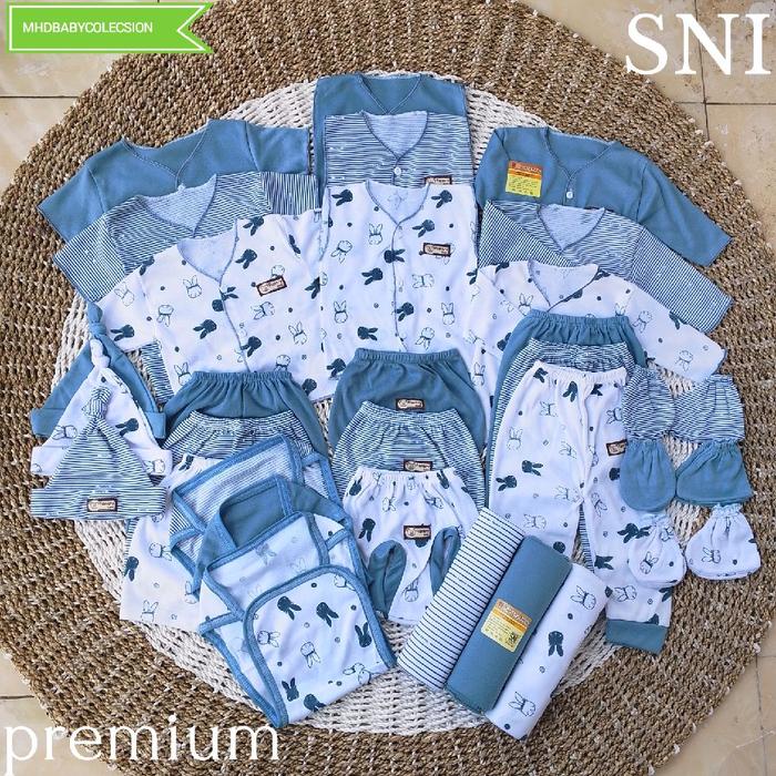 Paket Baju Bayi Newborn 30 Pcs Seri Denim Fiantry Warna Abu untuk Cewek — Mode Anak & Bayi