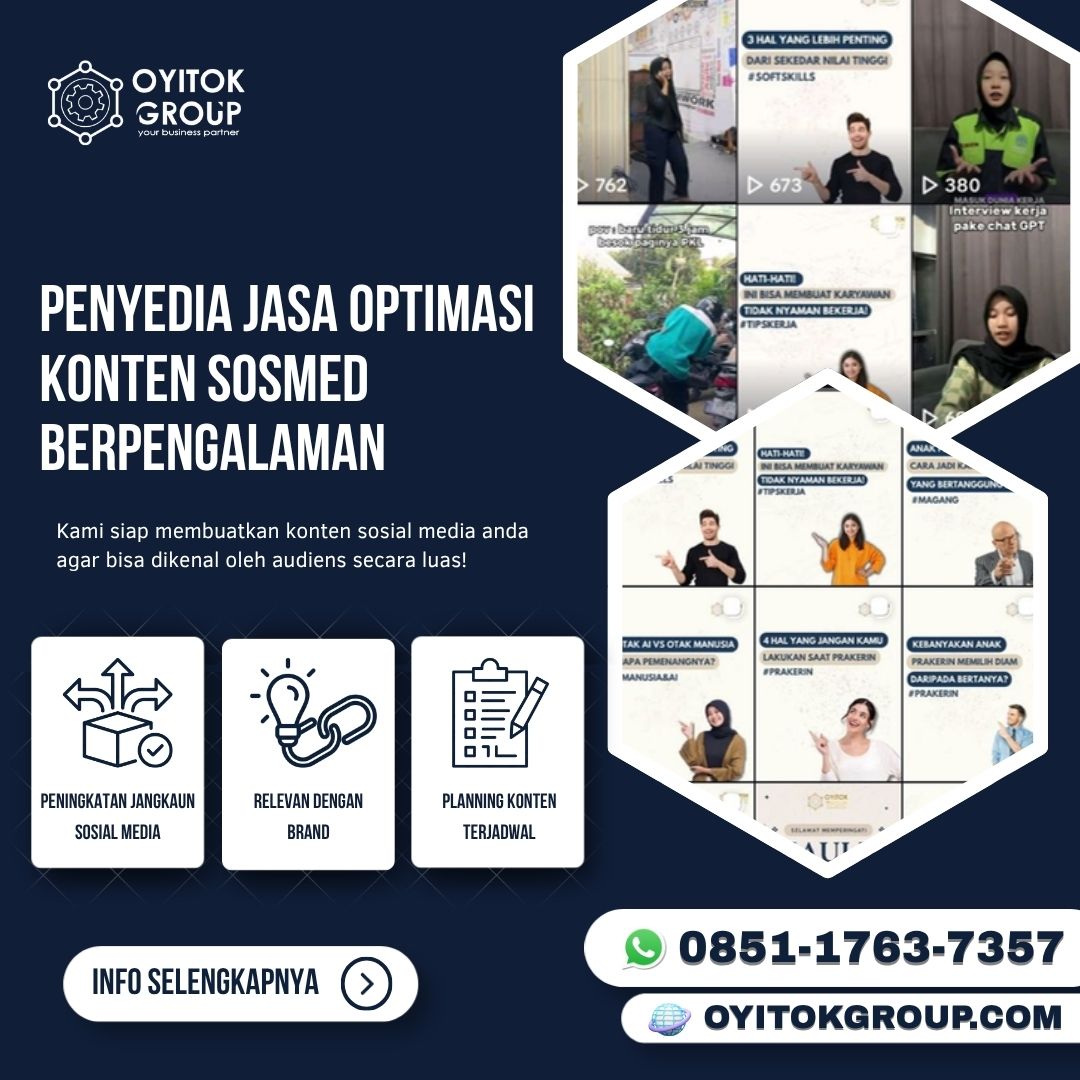 PENYEDIA JASA OPTIMASI KONTEN SOSMED BERPENGALAMAN — Jasa