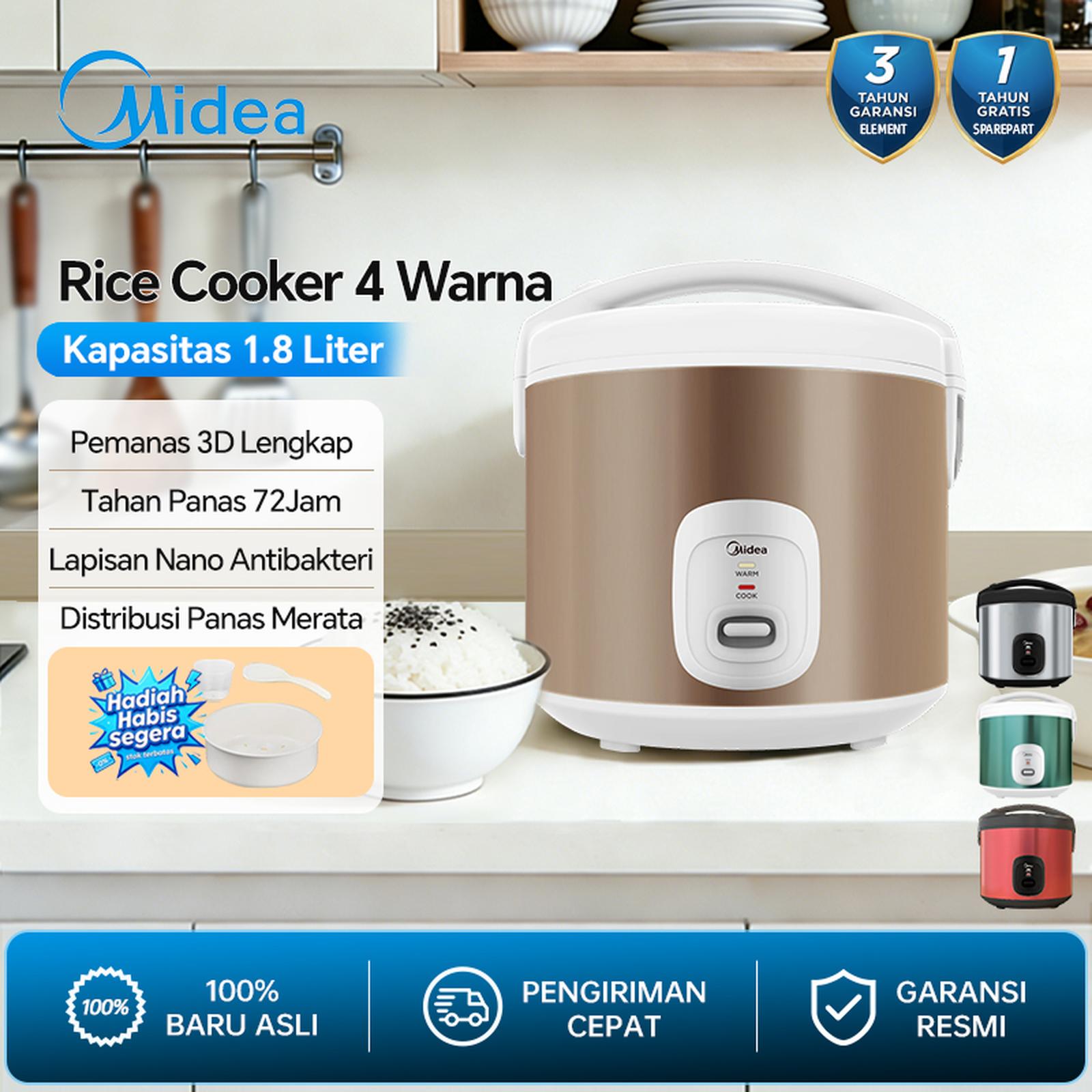 Rice Cooker Midea MB-YJ5030ID 1.8L Penanak Nasi 3D Heating Anti Lengket — Elektronik