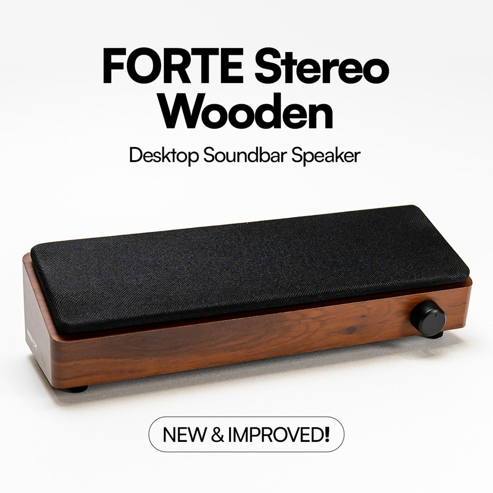 Soundbar Speaker Desktop Kayu FORTE Stereo by Press Play — Elektronik