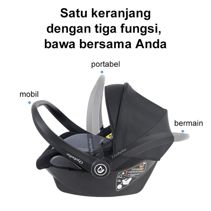 Car Seat Bayi 4 in 1 I-Size untuk Newborn - 3 Tahun, Ringan 2,4 Kg Hitam Merah — Bayi