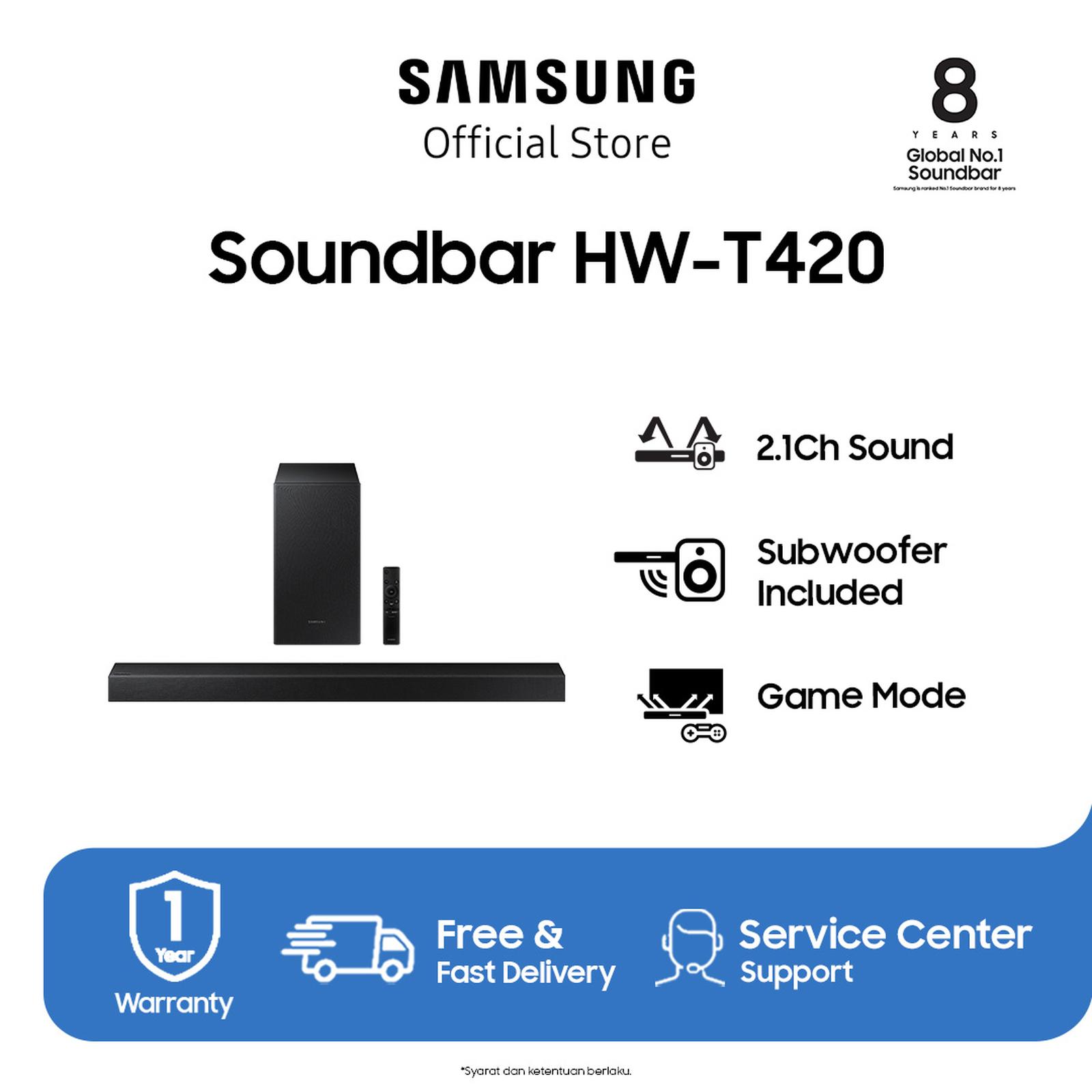 Soundbar Samsung HW-T420 2.1 Ch 150 W dengan Subwoofer Wired 6,5 Inci — Lain-lain