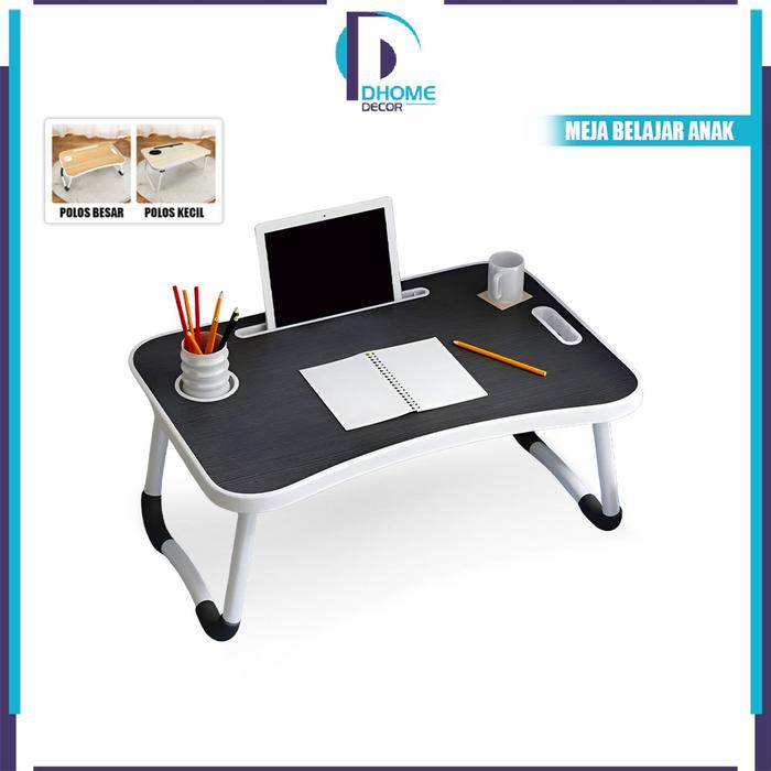 Meja Laptop Lipat DH C78 Portable Meja Belajar Anak Coklat Kayu — Perabotan
