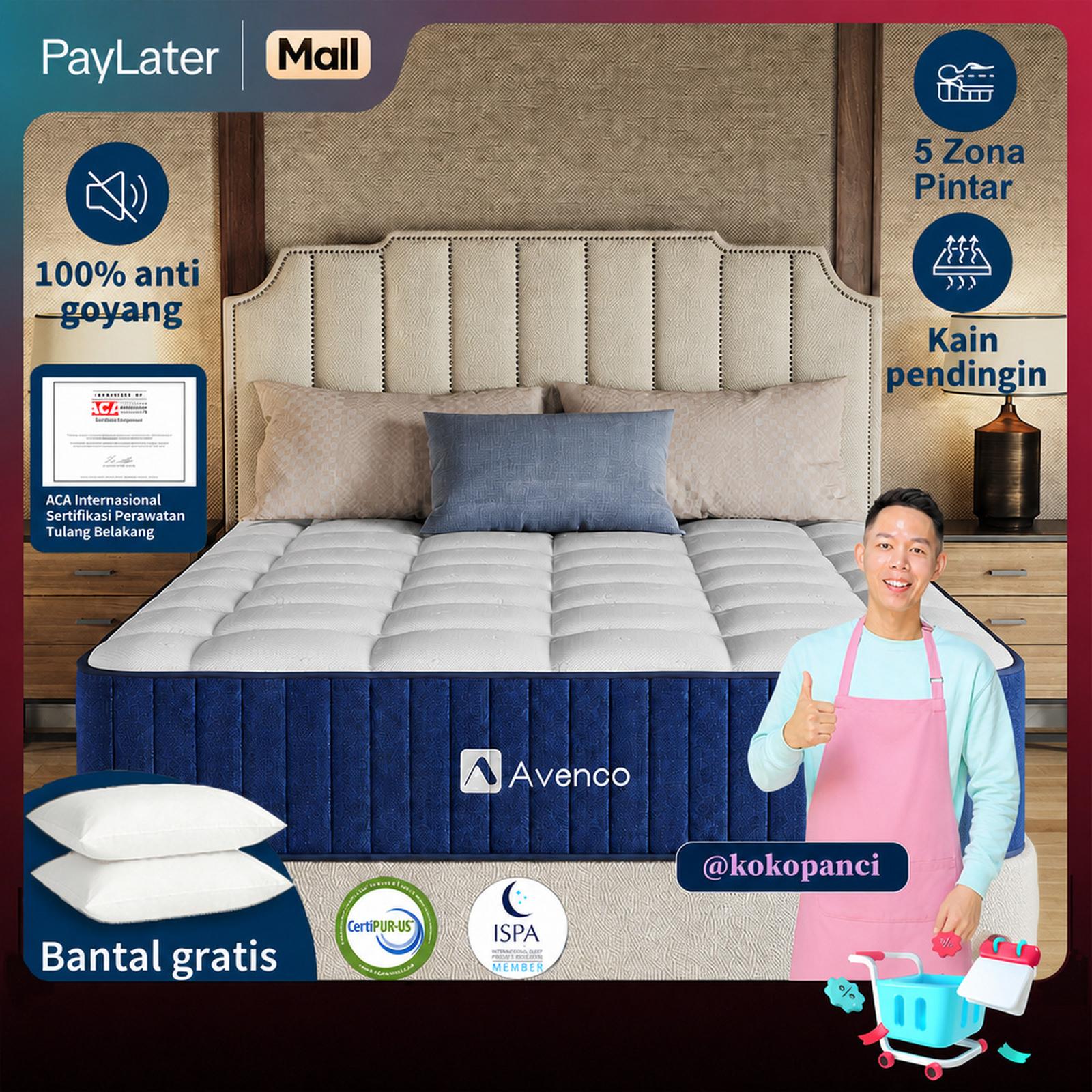 Kasur Pocket Spring DreamCube Avenco 90x200cm Tebal 25cm Sertifikasi ACA — Tempat Tidur