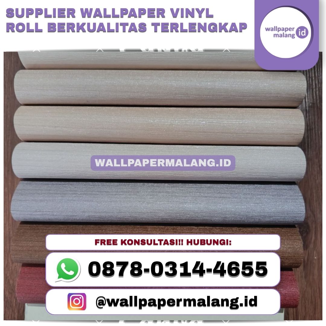 SUPPLIER WALLPAPER VINYL ROLL BERKUALITAS TERLENGKAP — Rumah Tangga