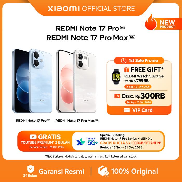 Xiaomi Redmi Note 17 Pro 5G Baru, Layar AMOLED 120Hz Baterai 8340 mAh — Handphone & Tablet