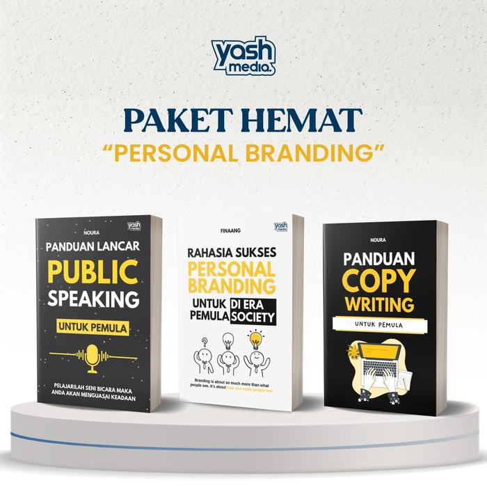 Paket Hemat 3 Buku Personal Branding Yash Media - Copywriting & Public Speaking — Buku