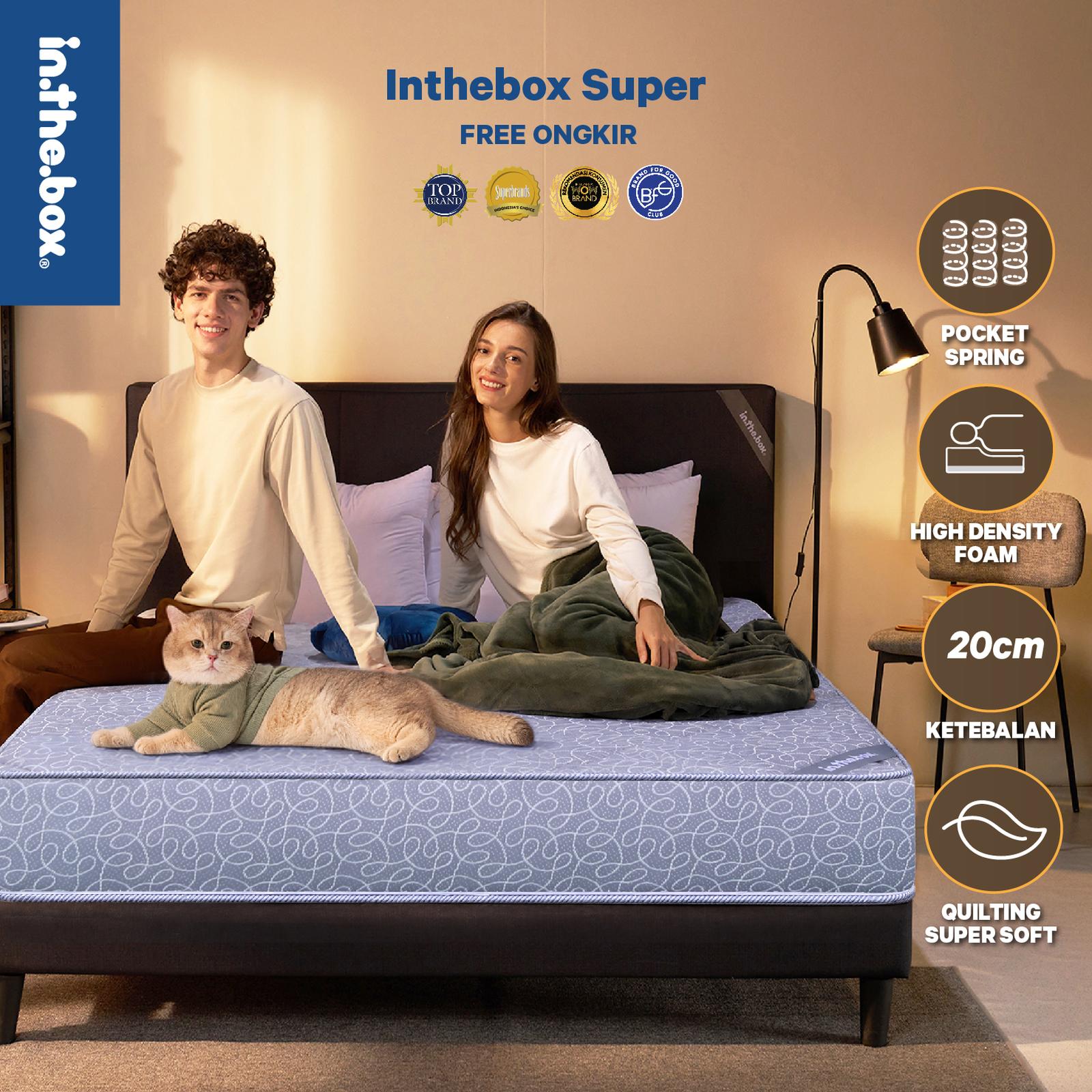 Kasur Spring Bed INTHEBOX Alpha X 25 cm Pocket Spring Ukuran 90x200 — Tempat Tidur