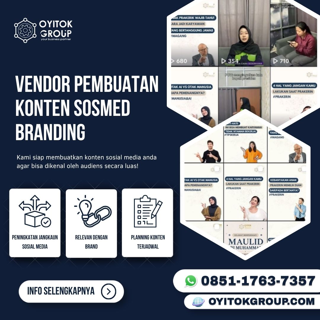 VENDOR PEMBUATAN KONTEN SOSMED BRANDING — Jasa