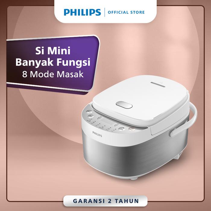 Rice Cooker Digital Philips HD3170/33 Mini 0.85L Putih Inner Pot Anti Lengket — Elektronik