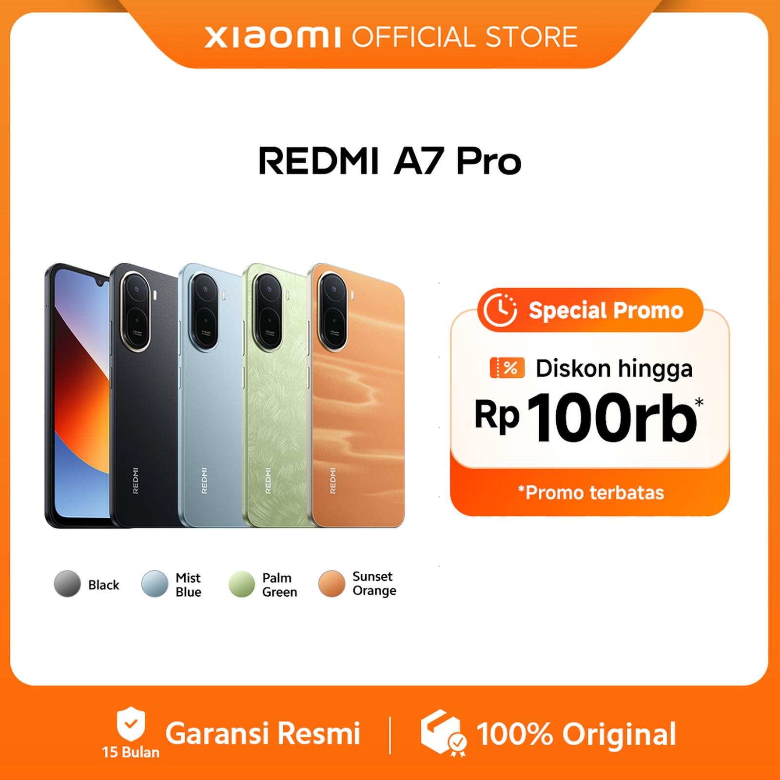 Xiaomi Redmi A7 Pro 4+64 GB Layar 6,9 Inci Baterai 6000 mAh - Black — Handphone & Tablet