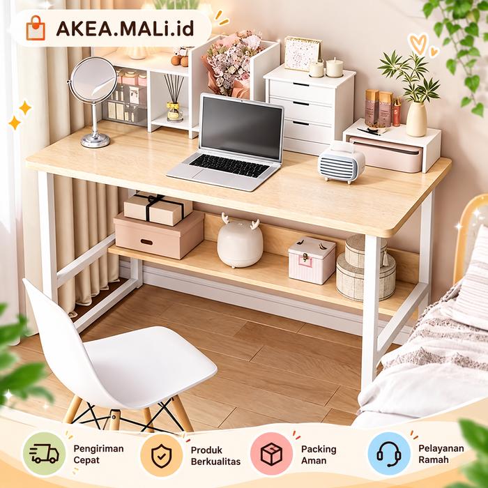 Meja Belajar AK2 120cm Meja Komputer Minimalis Papan Putih — Perabotan