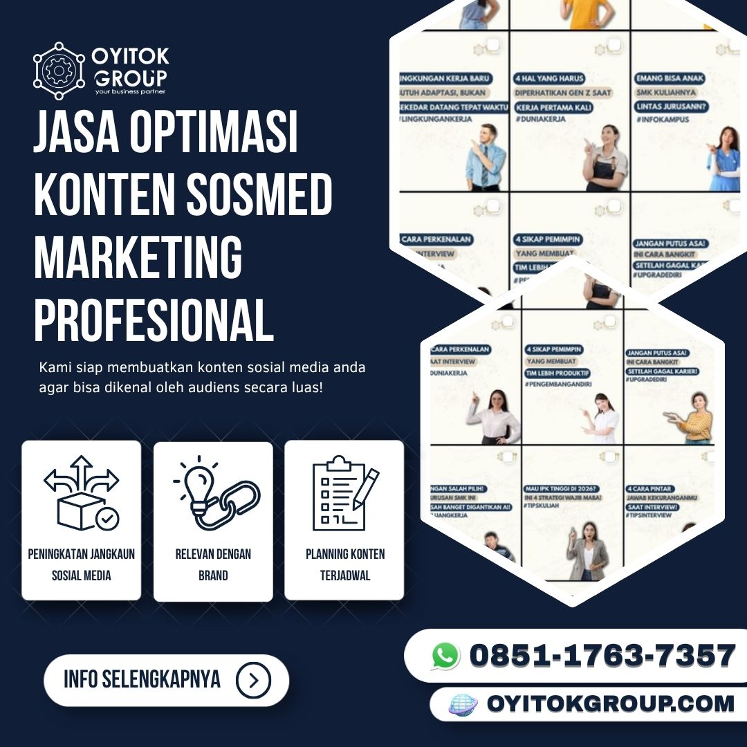 Jasa optimasi konten sosmed marketing profesional — Jasa
