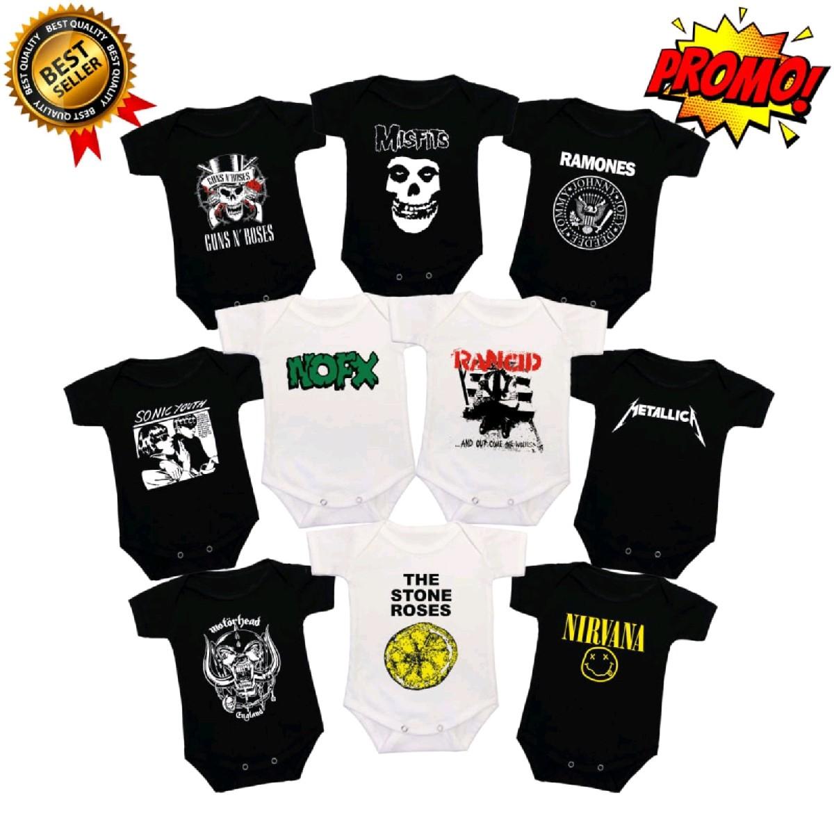 Jumper Bayi Motif Band Rock Guns N Roses Bahan Cotton Combed 30s — Mode Anak & Bayi