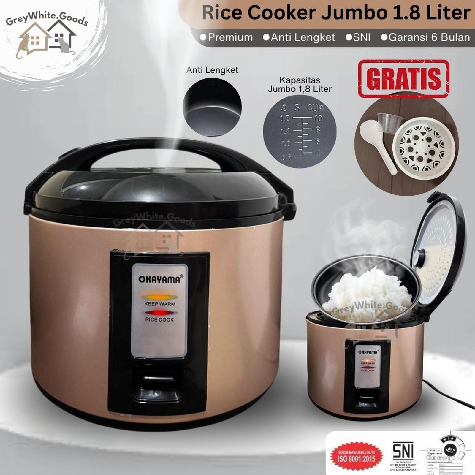 Rice Cooker Magiccom Okayama OK-308 Jumbo 1.8 Liter Anti Lengket — Elektronik