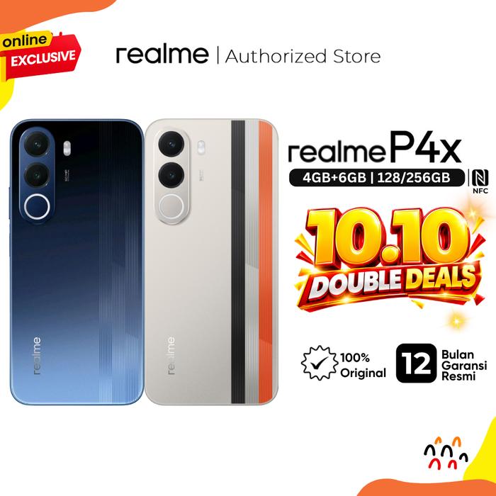 realme P4x 6GB+12GB 128GB Rally White Baterai 8000mAh Layar 120Hz Baru — Handphone & Tablet